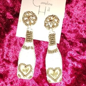 Caroline Hill Beaded Champagne Bottle Earrings
